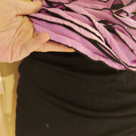 Girls - Flowers by Zoe Tiered Dress Lavender and Black - Size Girls L - Picture 3 of 4